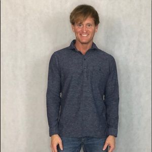 Express men, Blue, pull over long sleeve, Size Medium